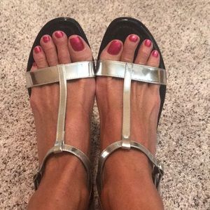 Anne Klein block sandals